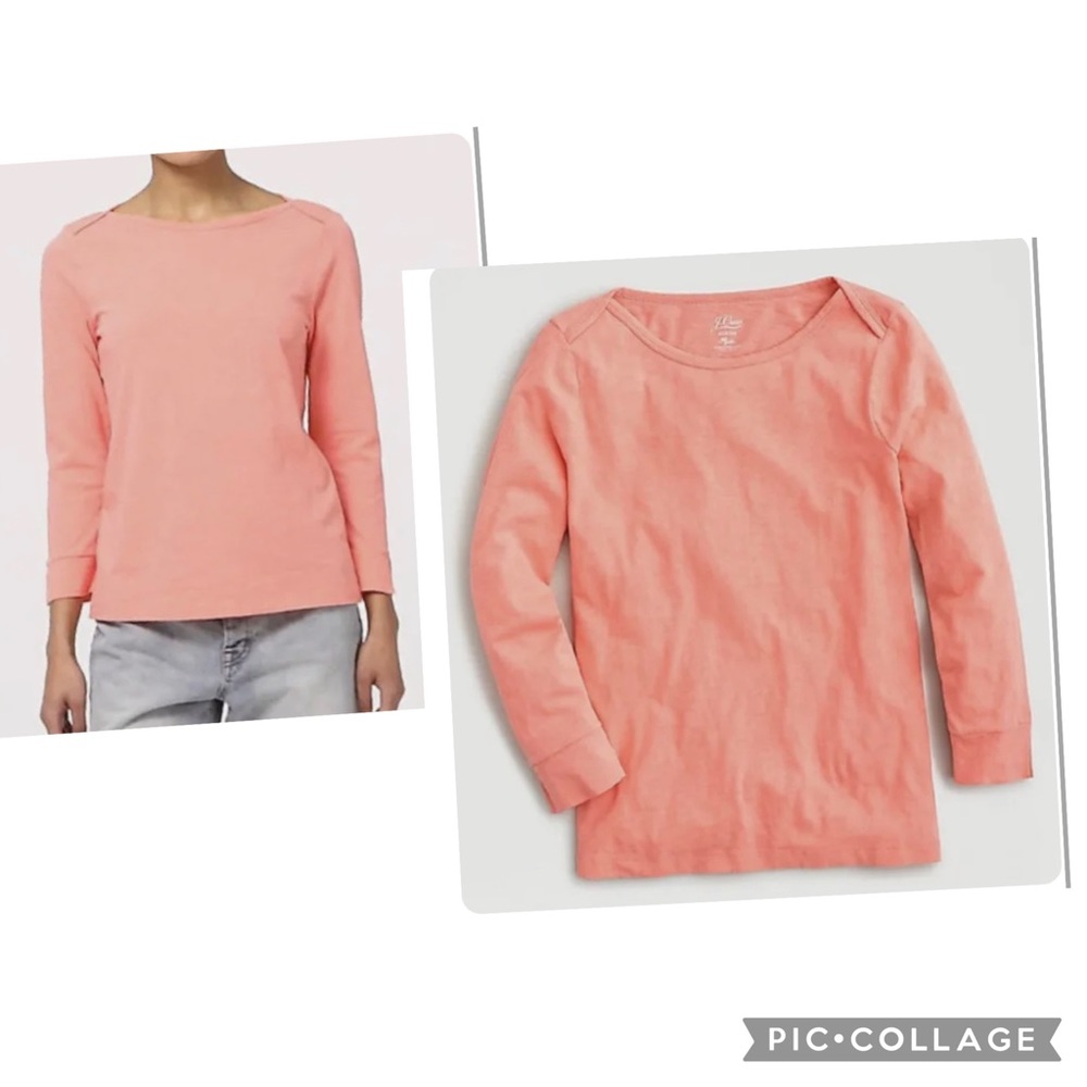 👯‍♀️Host Pick⚡️ J. Crew Boatneck Painter Slub Tee - Picture 2 of 10